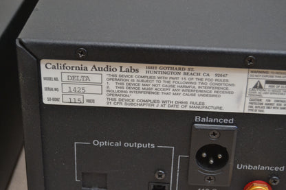 California Audio Labs - Sigma and Delta - Vacuum Tube DAc and Single HD-CD Transport