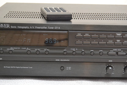 Carver CT-3 Stereo Preamplifier and Tuner * Remote Control *