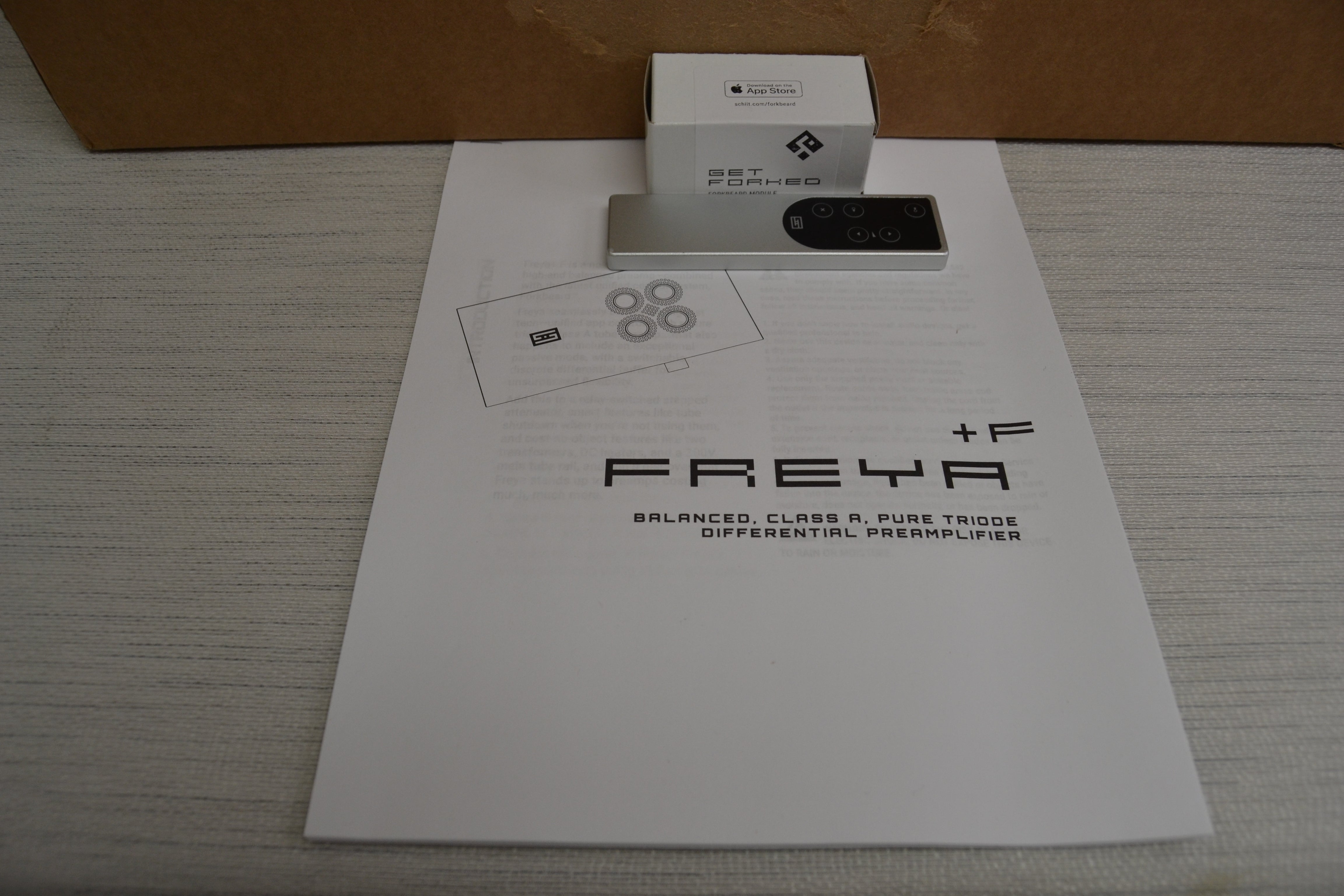 Schiit Freya +F Preamplifier * Few Hours of Use * Forkbeard Module * Manual * Box * Remote