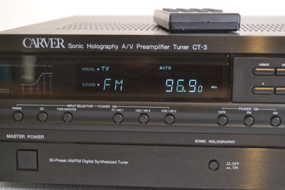 Carver CT-3 Stereo Preamplifier and Tuner * Remote Control *