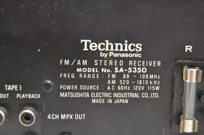 Technics SA-5350 Stereo Receiver * 30W RMS * Fully Serviced