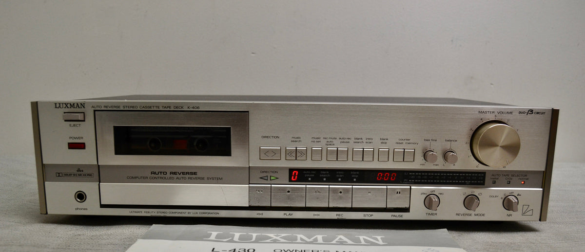 Luxman K-406 Single Cassette Deck * Fully Serviced * New Belts