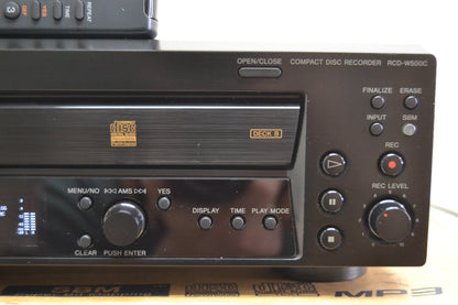 Sony RCD-W500C Cd Changer and CD Recorder * Remote * Box * Fully Serviced * New Belts !