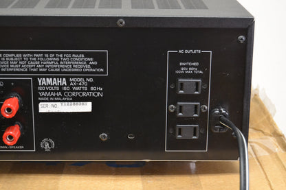 Yamaha AX-470 Stereo Integrated Amplifier * 65W RMS * Remote * Box * Fully Serviced