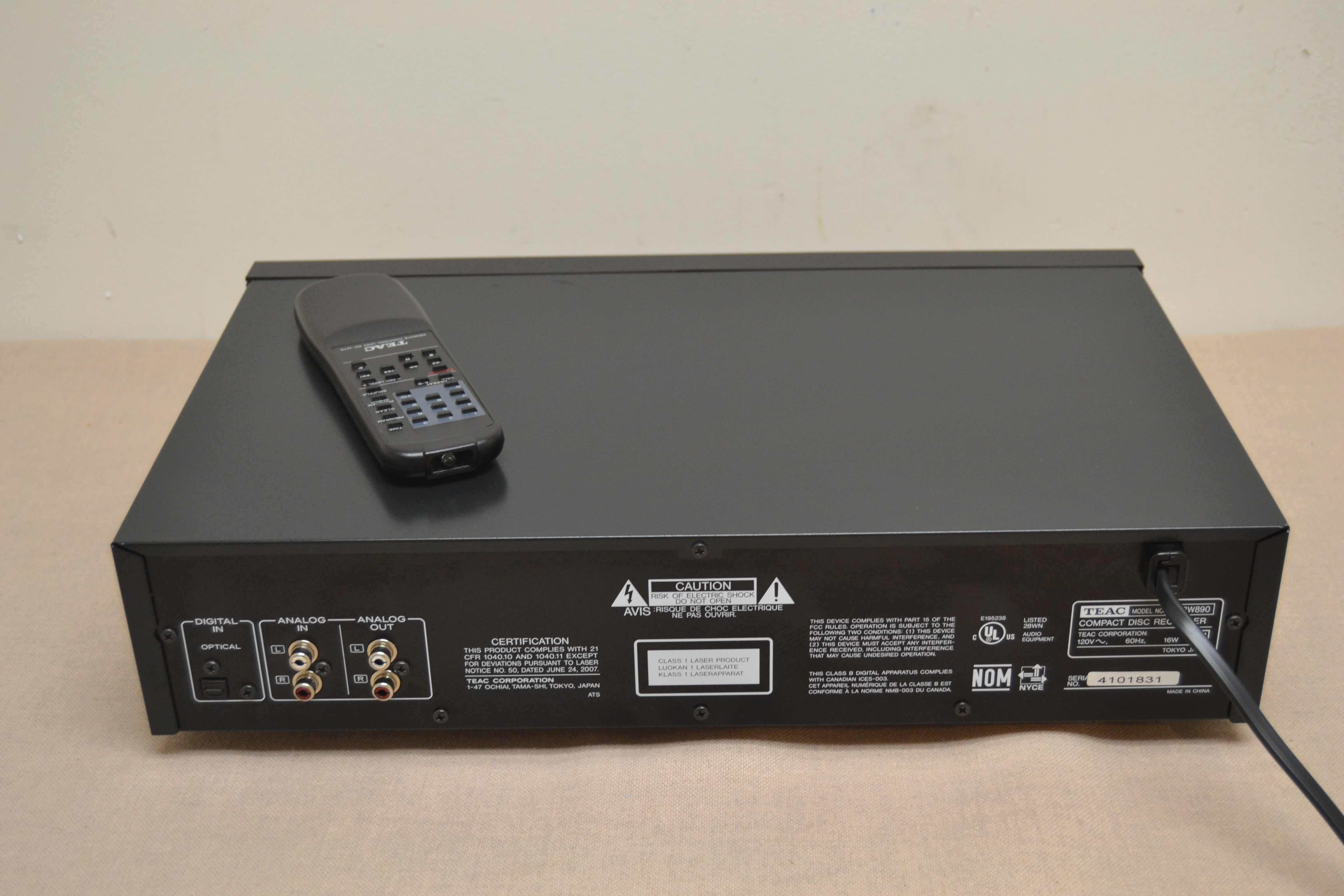 Teac CD-RW890 Cd Player & Recorder * Remote – The Turntable Store