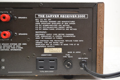 The Carver Receiver 2000 * 200W RMS * Stereo Receiver * Fully Serviced