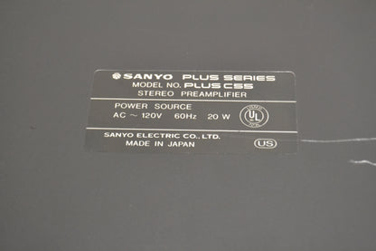 Sanyo Plus C55  Stereo Pre Amplifier (1979-81) * Manual
