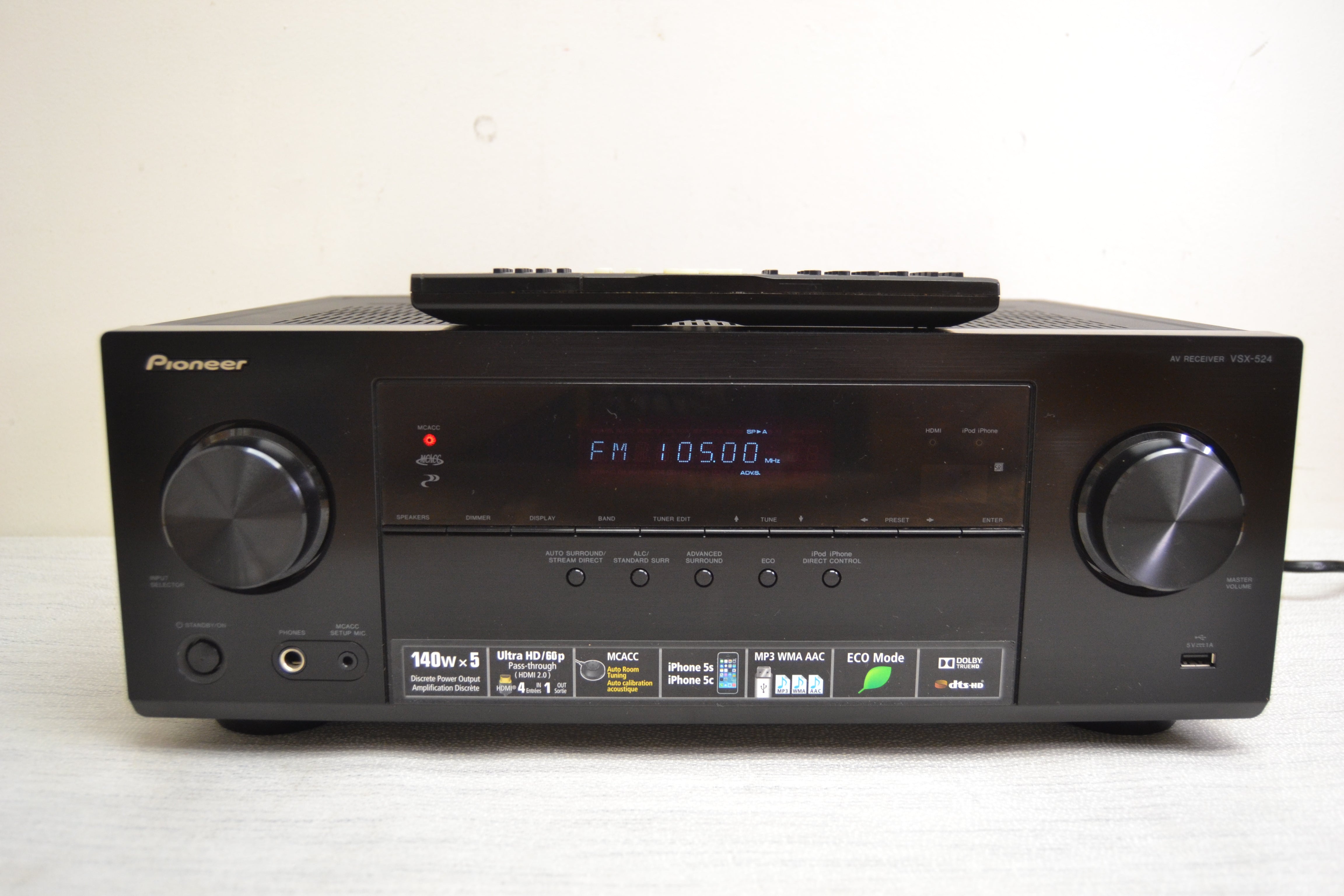 Pioneer VSX-524 Stereo Receiver * 80W RMS * Remote * Fully Serviced
