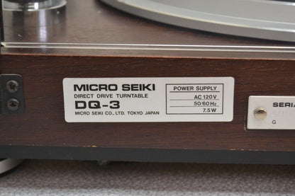 Micro Seiki DQ-3  Quartz-Locked PLL Direct-Drive Turntable