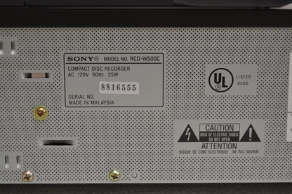 Sony RCD-W500C Cd Changer and CD Recorder * Remote * Box * Fully Serviced * New Belts !