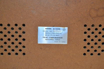 TEAC A-1500 Reel to Reel Deck * Fully Serviced