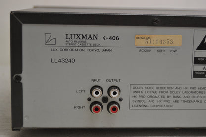 Luxman K-406 Single Cassette Deck * Fully Serviced * New Belts