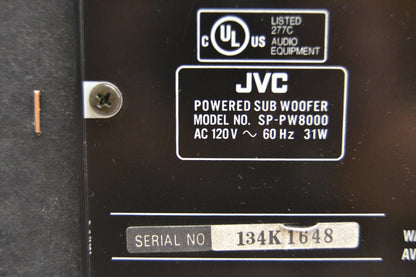 JVC SP-PW8000 Powered Subwoofer * Fully Serviced