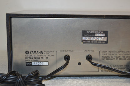 Yamaha K-350  Single Cassette Deck * Fully Serviced * new Belts !