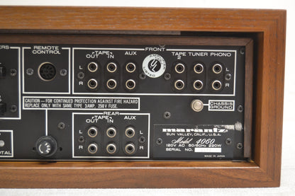 Marantz 4060 Stereo Integrated Amplifier * 30W RSM * Fully Serviced * NEW Heiukko Solid Wood Case