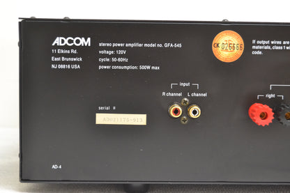 Adcom GFA-545 Stereo Power Amplifier * 100W RMS * Fully Serviced * Box *