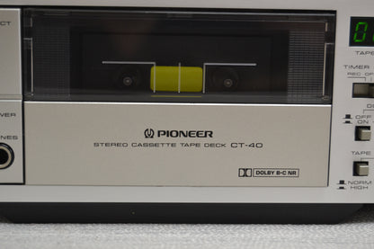 Pioneer CT-40 Single Cassette Deck * Fully Serviced * New Belts !!!