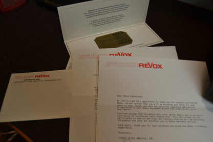 Revox Piccolo Bass - Passive Subwoofer * Manual