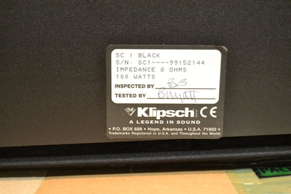 Klipsch SC1 Center Channel Speaker * Klipsch Box ( for different model )