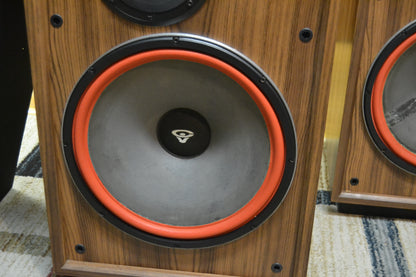 Cerwin Vega DX-9 Floor Standing Speakers * Please Note Woofer Repair * LOCAL SALE Only *