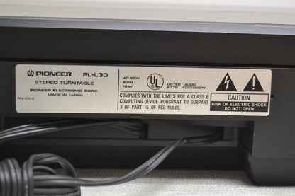 Pioneer PL-L30 Linear Tracking Turntable * Fully Serviced