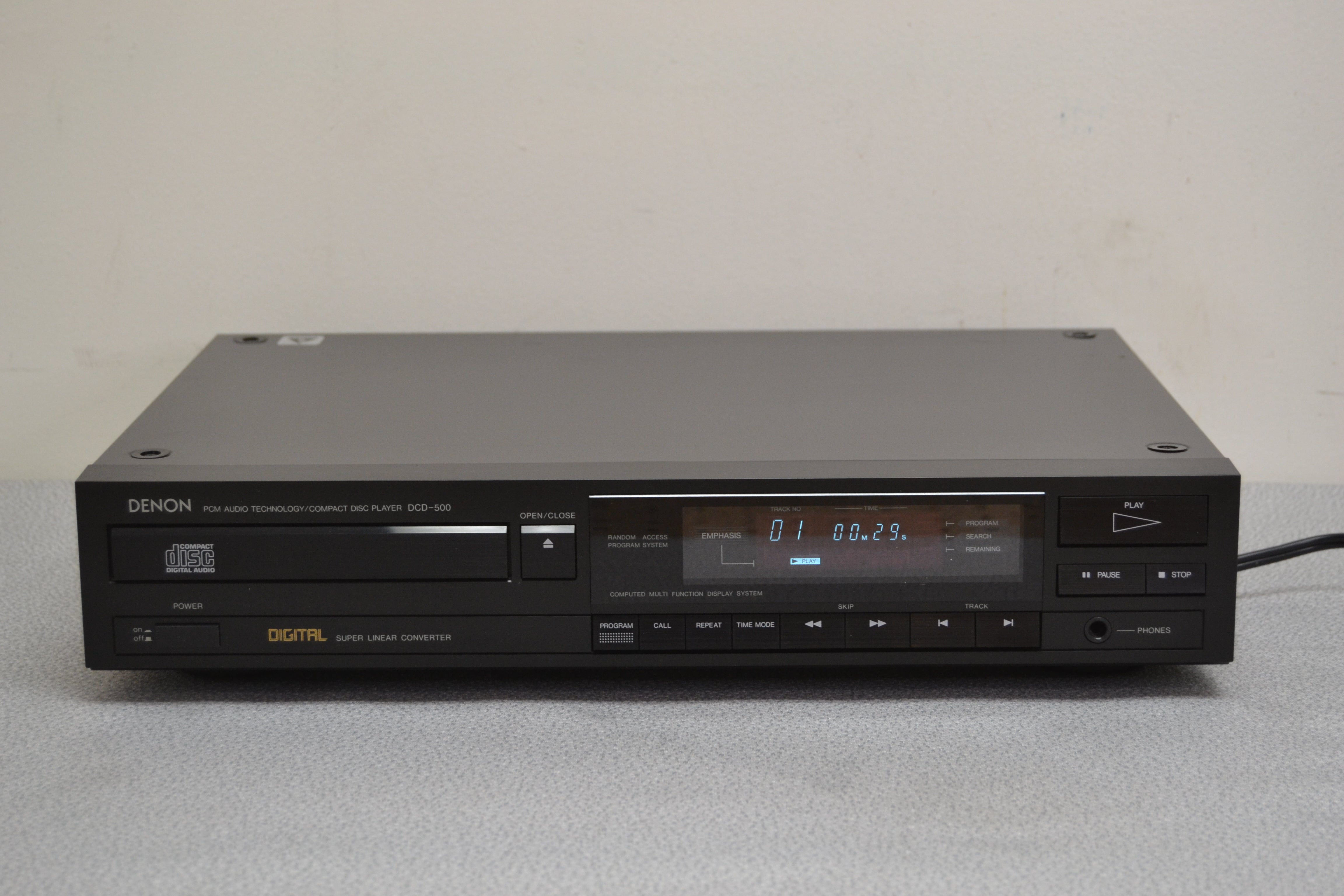 Denon DCD-500 Single CD Player * 1986