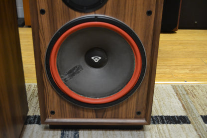Cerwin Vega DX-9 Floor Standing Speakers * Please Note Woofer Repair * LOCAL SALE Only *