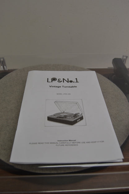 LP&NO.1 Record Player Bluetooth Turntable with Built-in Speakers and USB Play&Recording