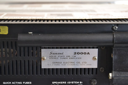 Sansui 2000A Stereo Receiver  * 1970 * 35W RMS