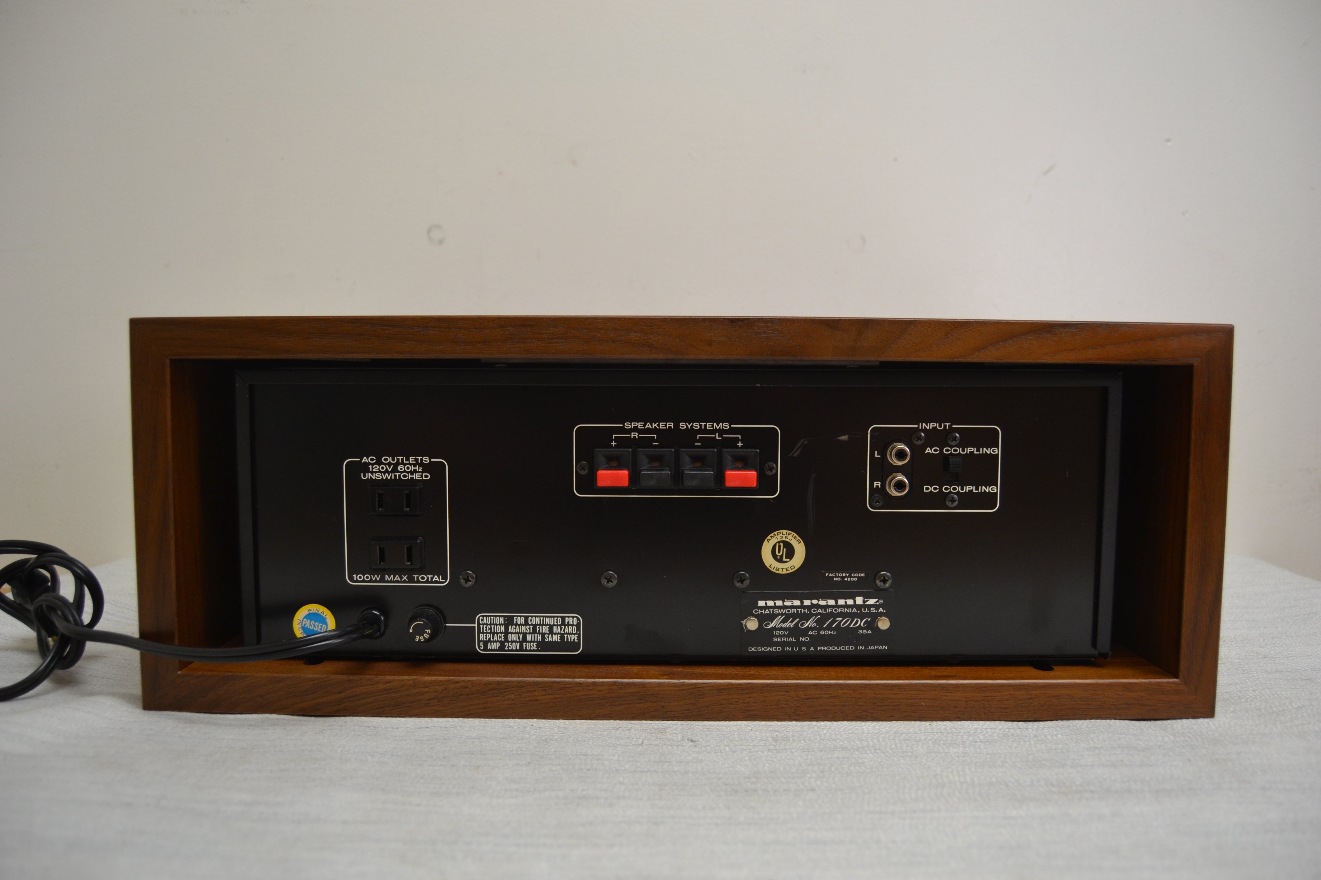 Marantz 170DC Stereo Power Amplifier * Fully Serviced * NEW Heiukko Solid Wood Case