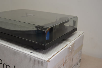 Pro-Ject Essential II Phono USB Manual belt-drive turntable with pre-mounted cartridge, USB output, and built-in phono preamp (Black)