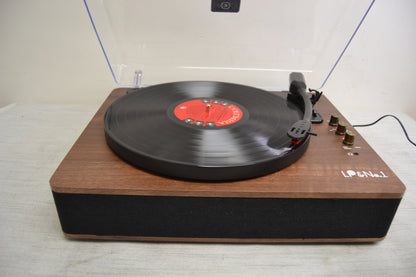 LP&NO.1 Record Player Bluetooth Turntable with Built-in Speakers and USB Play&Recording