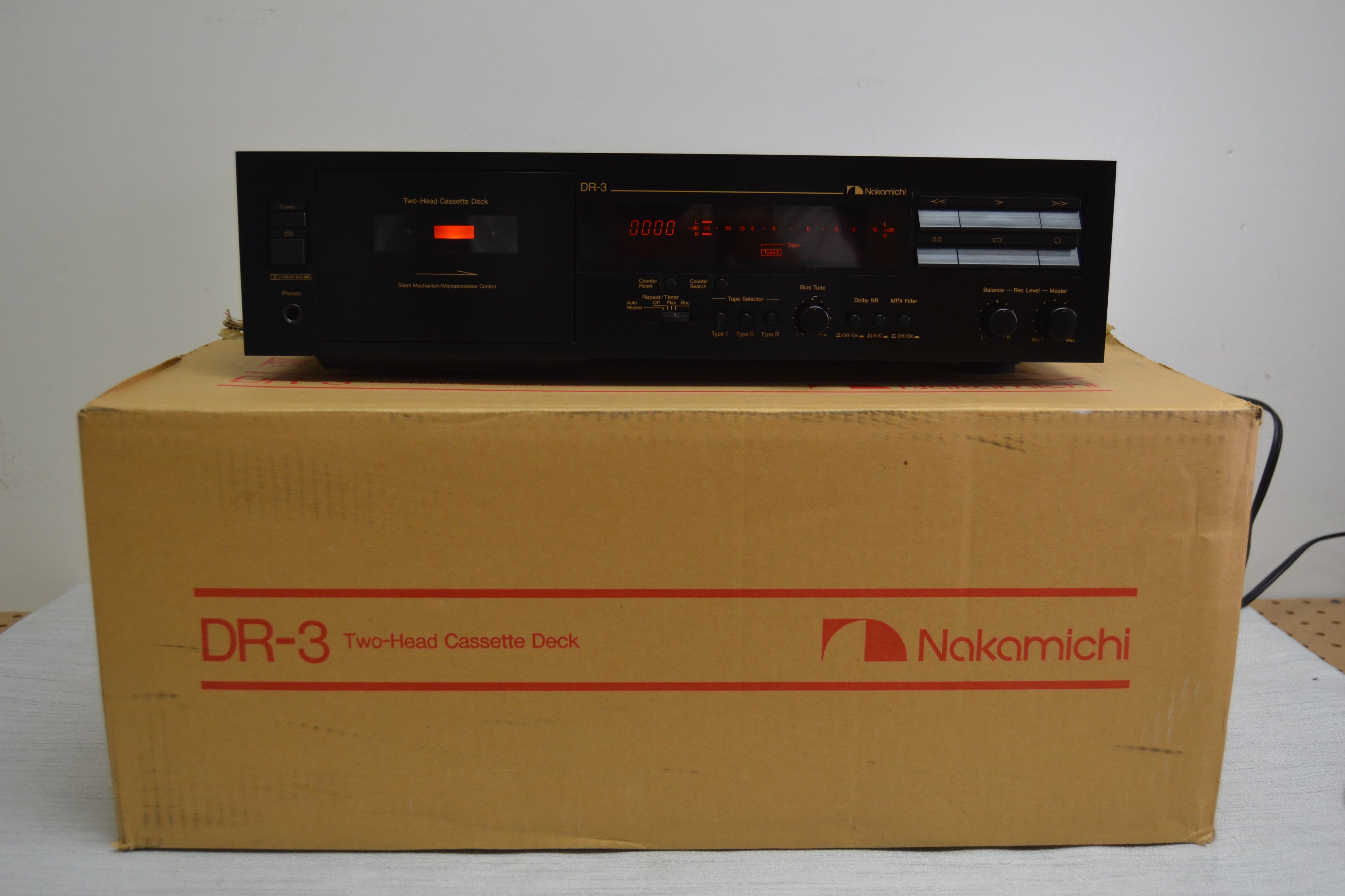 Nakamichi DR-3 Single Cassette Deck * Box * Fully Serviced * New Belts