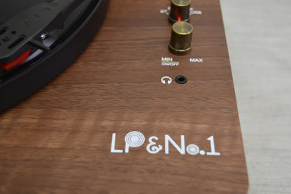 LP&NO.1 Record Player Bluetooth Turntable with Built-in Speakers and USB Play&Recording