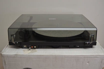 Pro-Ject Essential II Phono USB Manual belt-drive turntable with pre-mounted cartridge, USB output, and built-in phono preamp (Black)