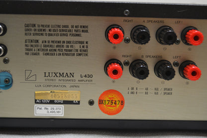 Luxman L-430 Stereo Integrated Amplifier * 100W RMS * Fully Serviced * Manual