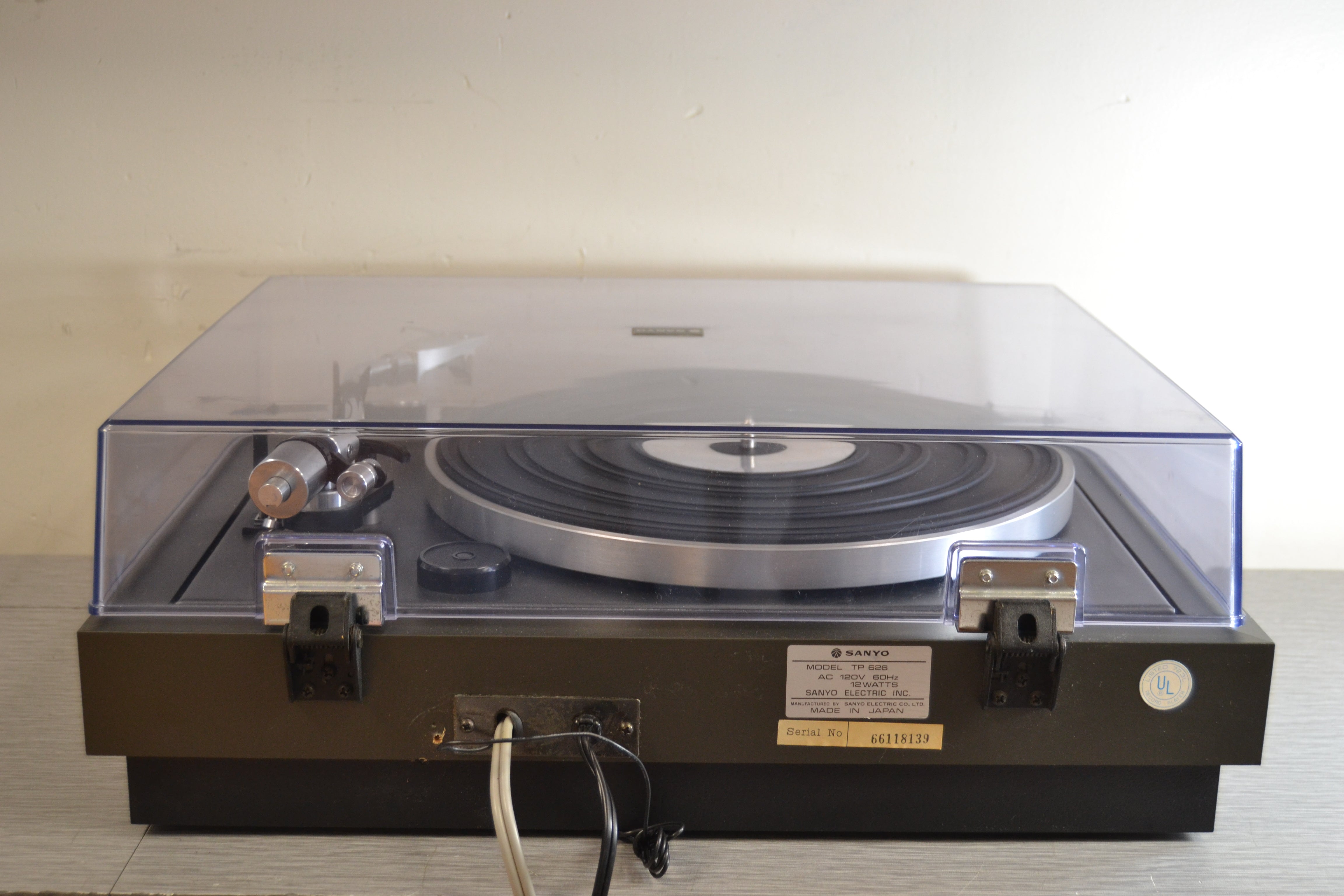 Sanyo TP-626 Turntable with NEW Audio Technica AT3600 Cartridge