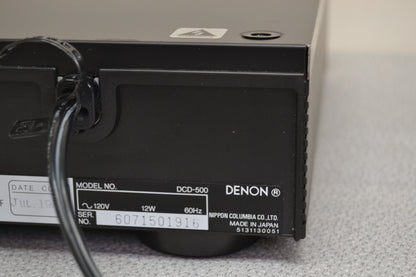 Denon DCD-500 Single CD Player * 1986