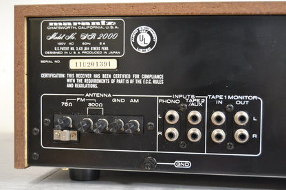 Marantz SR2000 Stereo Receiver * 30W RMS * 1980