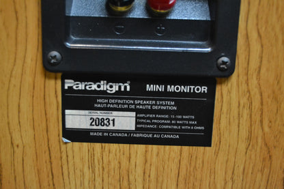 Paradigm Mini Monitor Bookshelf Speakers