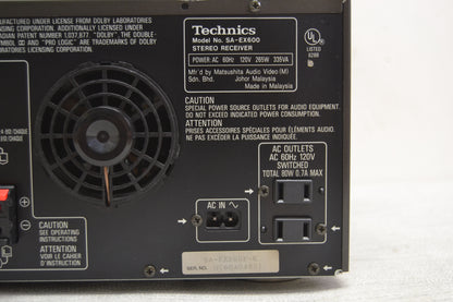 Technics SA-EX600 Stereo Receiver * 120W RMS * Fully Serviced