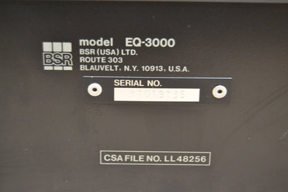 BSR EQ-3000 * 10 Band Stereo Frequency Equalizer with Real Time Spectrum Analyzer