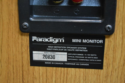 Paradigm Mini Monitor Bookshelf Speakers