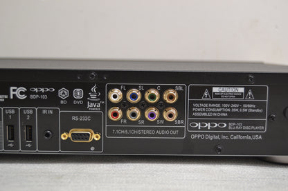 Oppo BDP-103 Blu-ray Player * 3rd Party Remote * Fully Serviced