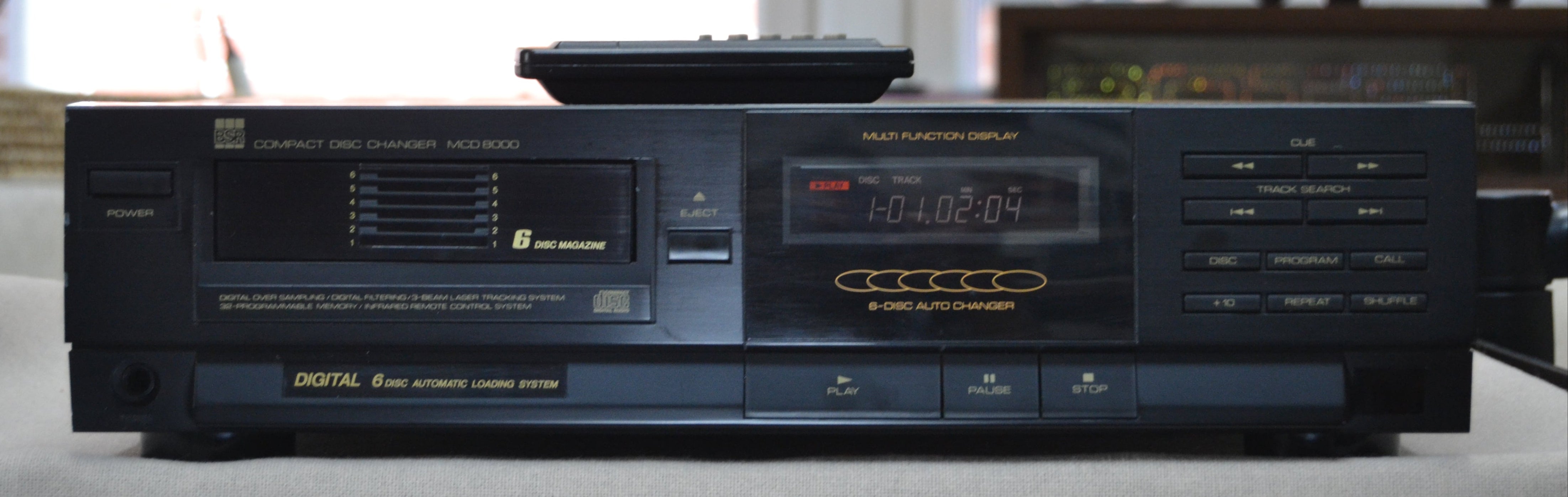 BSR MCD8000 CD Changer 6 Disc Cartridge * Remote Control – The