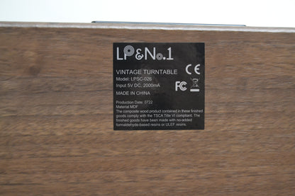 LP&NO.1 Record Player Bluetooth Turntable with Built-in Speakers and USB Play&Recording