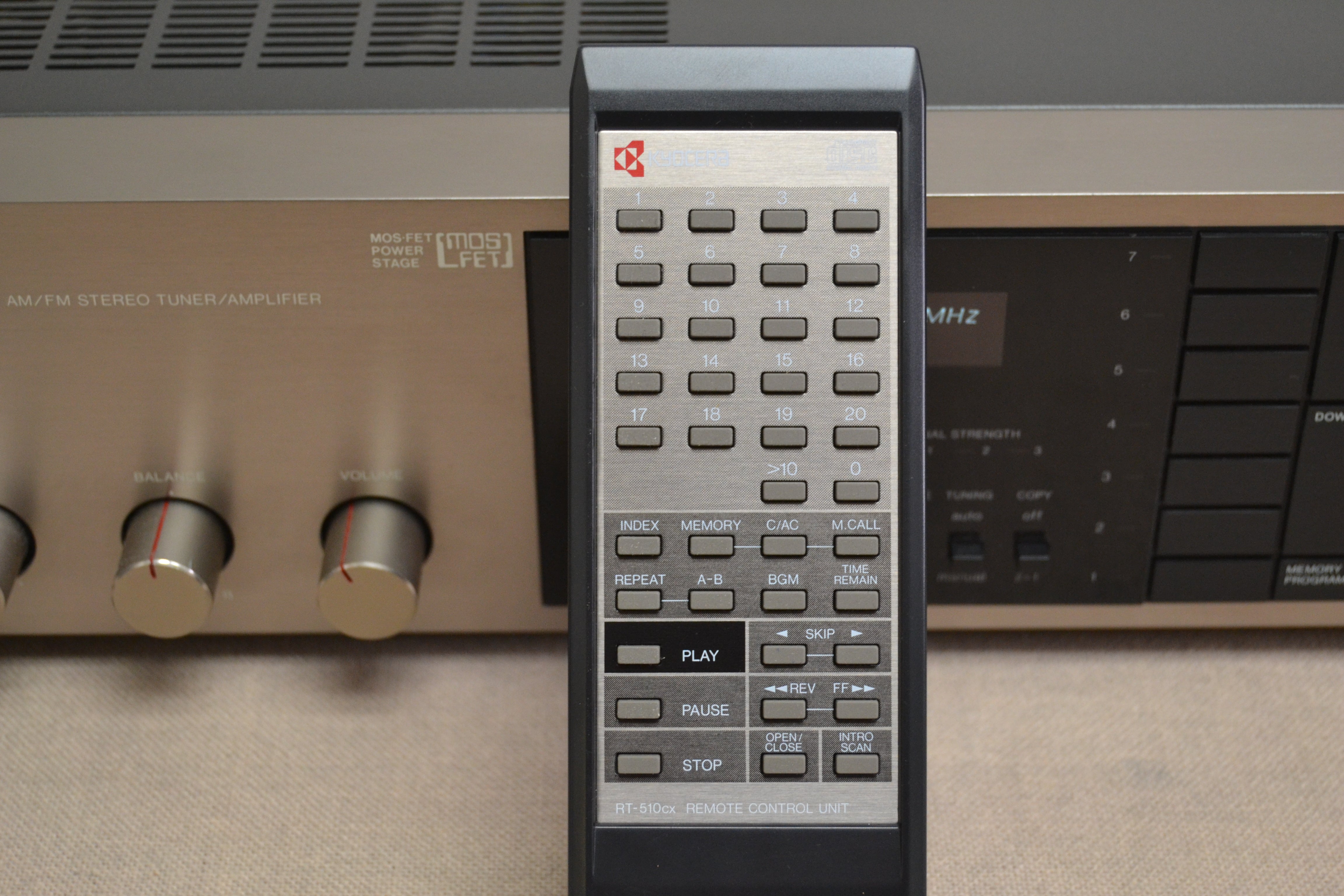 Kyocera R-451 Stereo Receiver & 50W RMS * 1985 * Remote