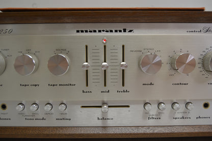 Marantz 3250 Stereo Preamplifier * Fully Serviced * Recapped * Box * Manual * NEW Heiukko Solid Wood Case