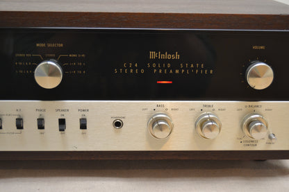 McIntosh C-24 Stereo Preamplifier * Original Wood Case * Fully Serviced