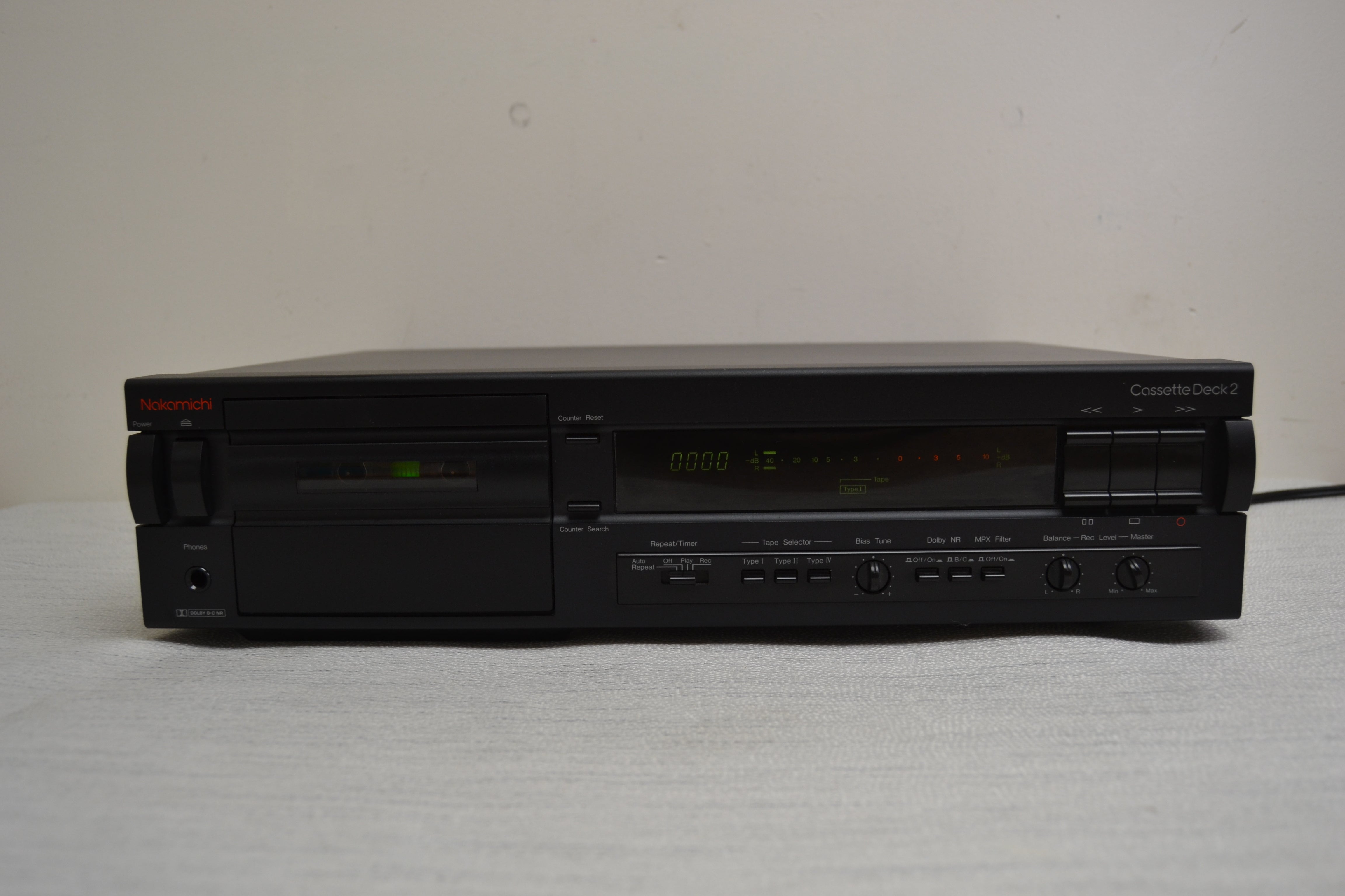 Nakamichi Cassette Deck 2 * Single Cassette Deck * Fully Serviced * new Belts !
